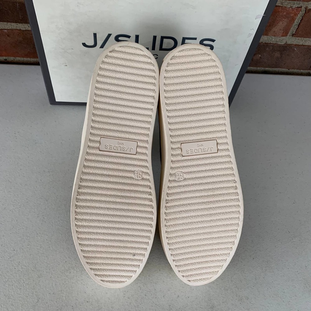J/Slides Hype Taupe Nubuck High top Slip on Platform Sneakers Women's US Sz 8.5M - Picture 6 of 10